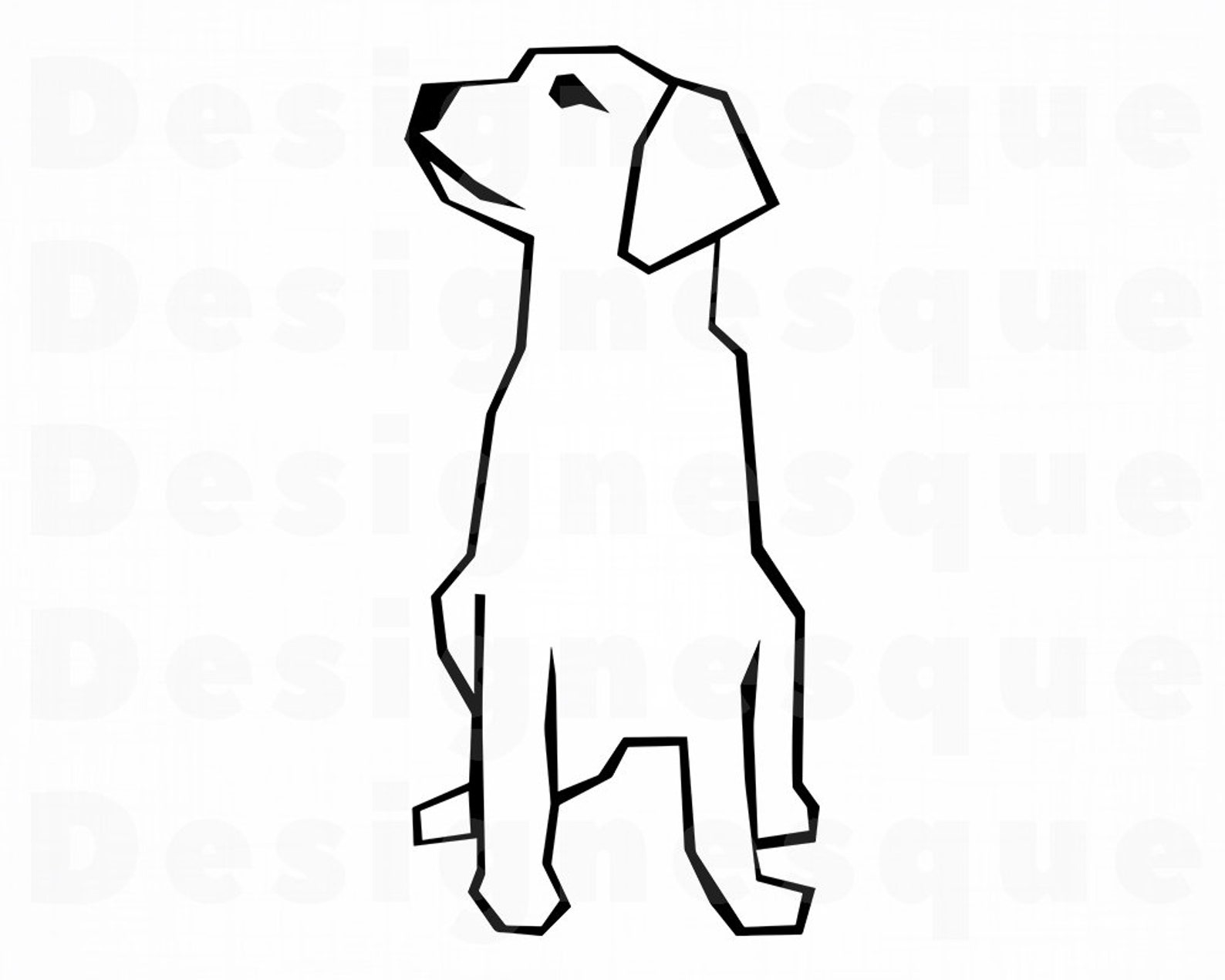 Hund Welpe SVG SVG Hund Umriss SVG Hund Clipart Etsy