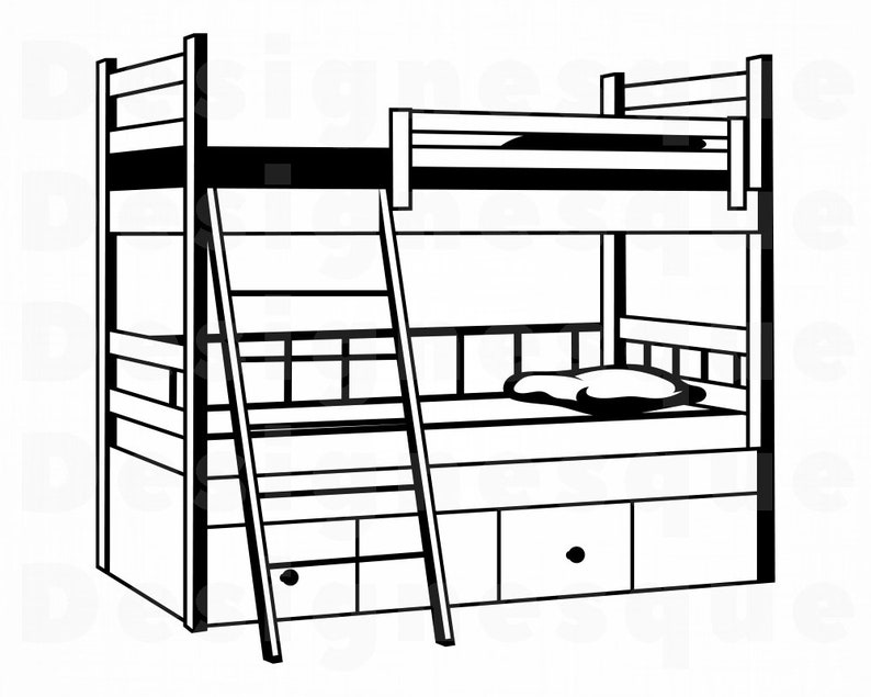 Bunk Bed SVG Kids Bed Svg Bunk Bed Clipart Bunk Bed Files Etsy