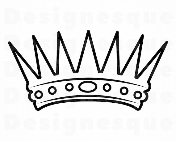 Download Crown Outline 3 Svg Crown Svg King Svg Queen Svg Princess Etsy