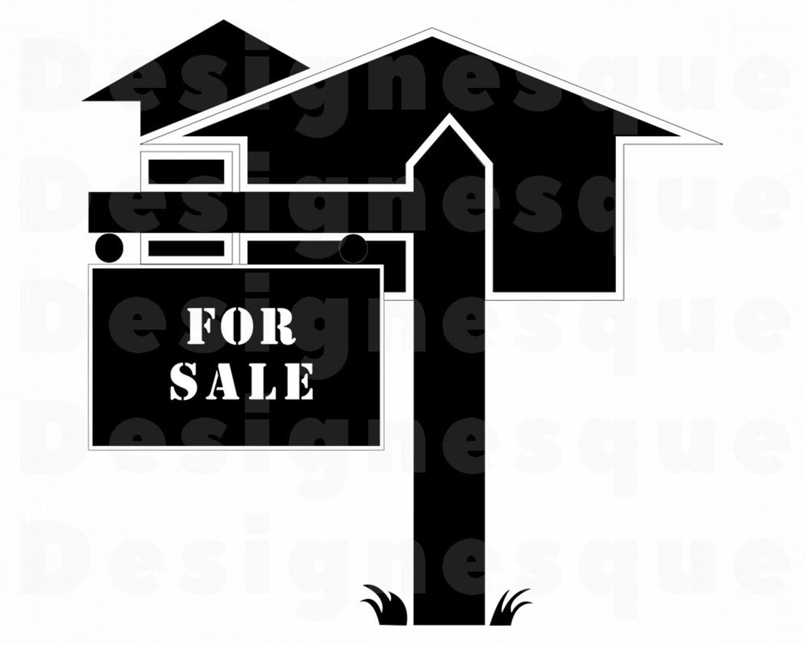 Real Estate SVG House Sale Svg Real Estate Clipart Real Etsy