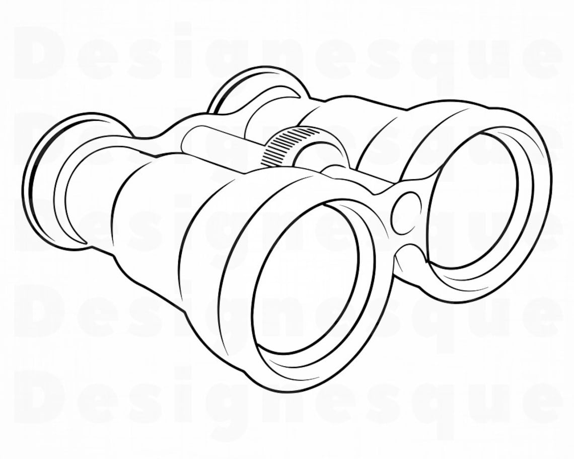Binoculars Outline 4 SVG Binoculars Svg Binoculars Clipart | Etsy