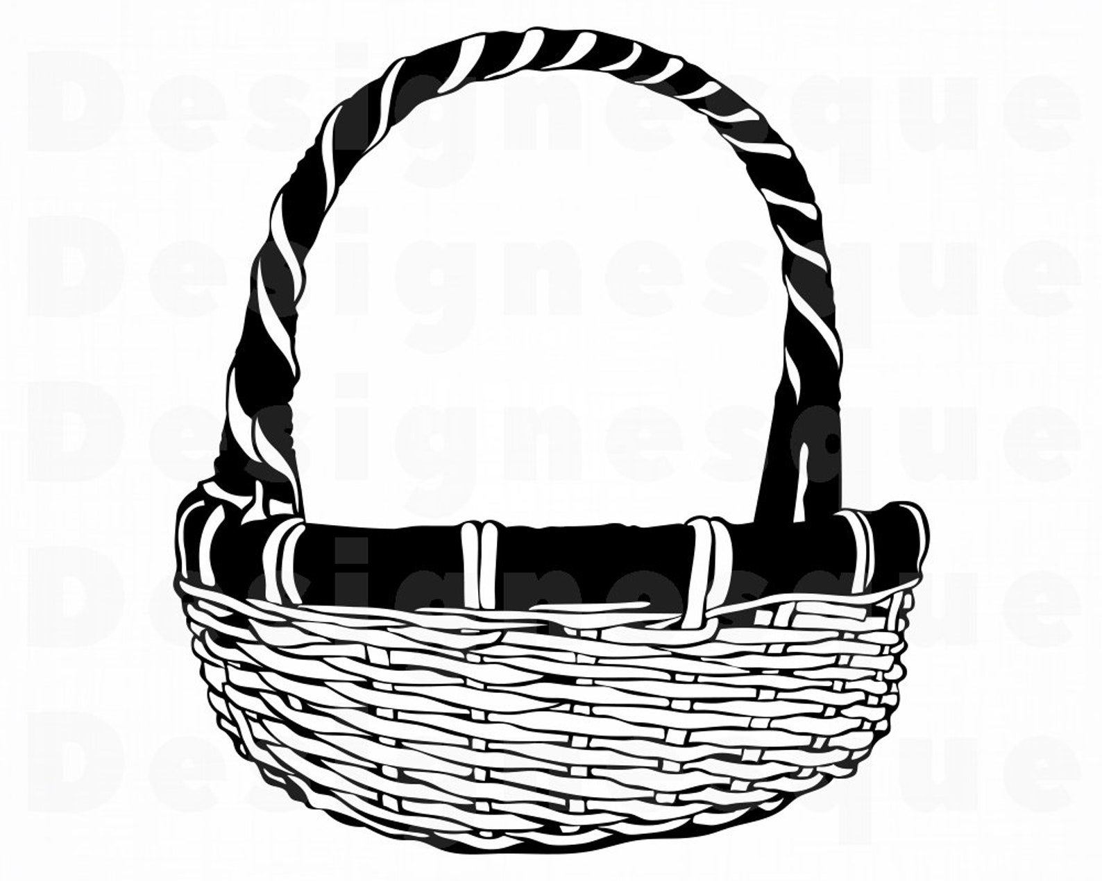 Straw Basket 2 SVG Straw Basket SVG Picnic Svg Straw Etsy