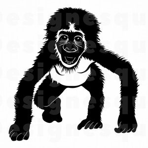 Free Free 331 Silhouette Baby Monkey Svg SVG PNG EPS DXF File