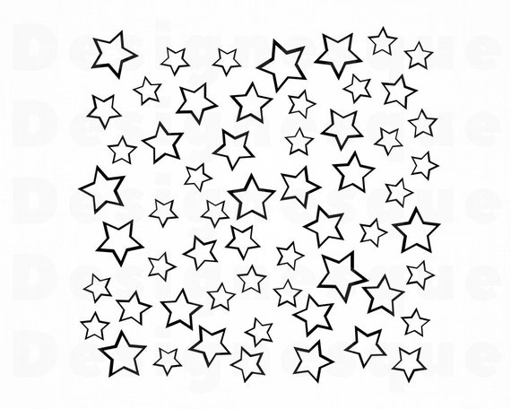 Download Stars Outline Svg Stars Svg Star Shower Svg Stars Clipart Etsy