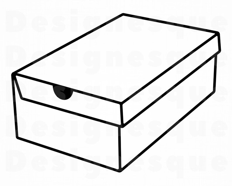 Shoe Box SVG Shoe Box Clipart Shoe Box Files for Cricut Etsy