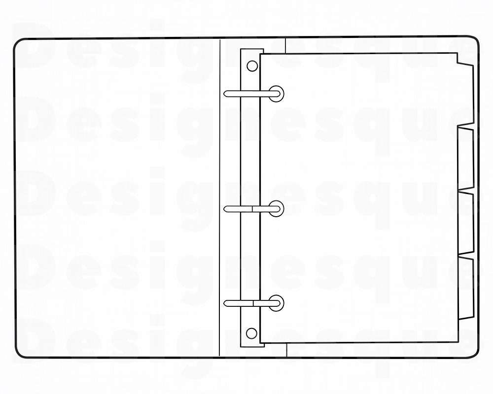 Download Binder Outline Svg Binder Svg Folder Svg Binder Clipart Binder Files For Cricut Binder Cut Files For Silhouette Binder Dxf Png Eps