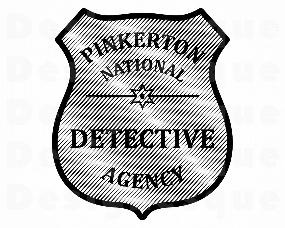 Detektiv Abzeichen Svg Pinkerton Abzeichen Svg Detektiv Etsy