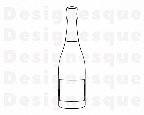 Download Wine Bottle Outline Svg Wine Bottle Svg Wine Bottle Clipart Etsy