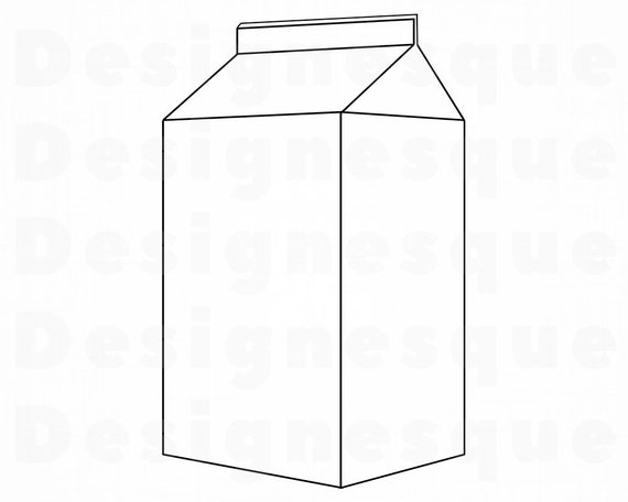 Milch Karton Umriss Svg Saft Karton Svg Milch Karton Etsy