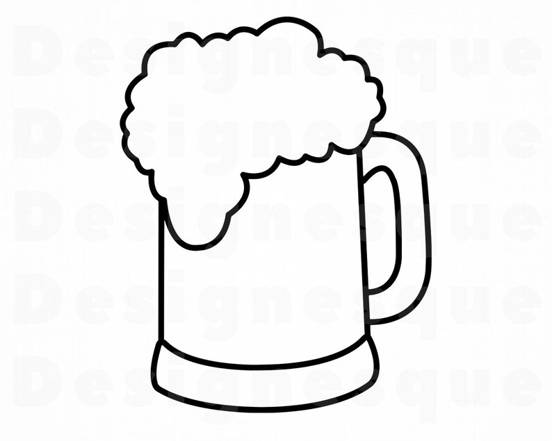 Bier Bier Umriss SVG Bierkrug SVG Bier SVG Becher Clipart Etsy