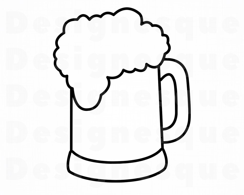 Beer Outline SVG Beer Mug SVG Beer SVG Beer Mug Clipart Etsy