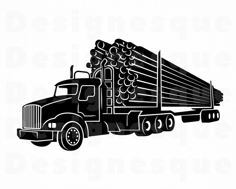 Free Free 88 Silhouette Clipart Log Truck Svg SVG PNG EPS DXF File