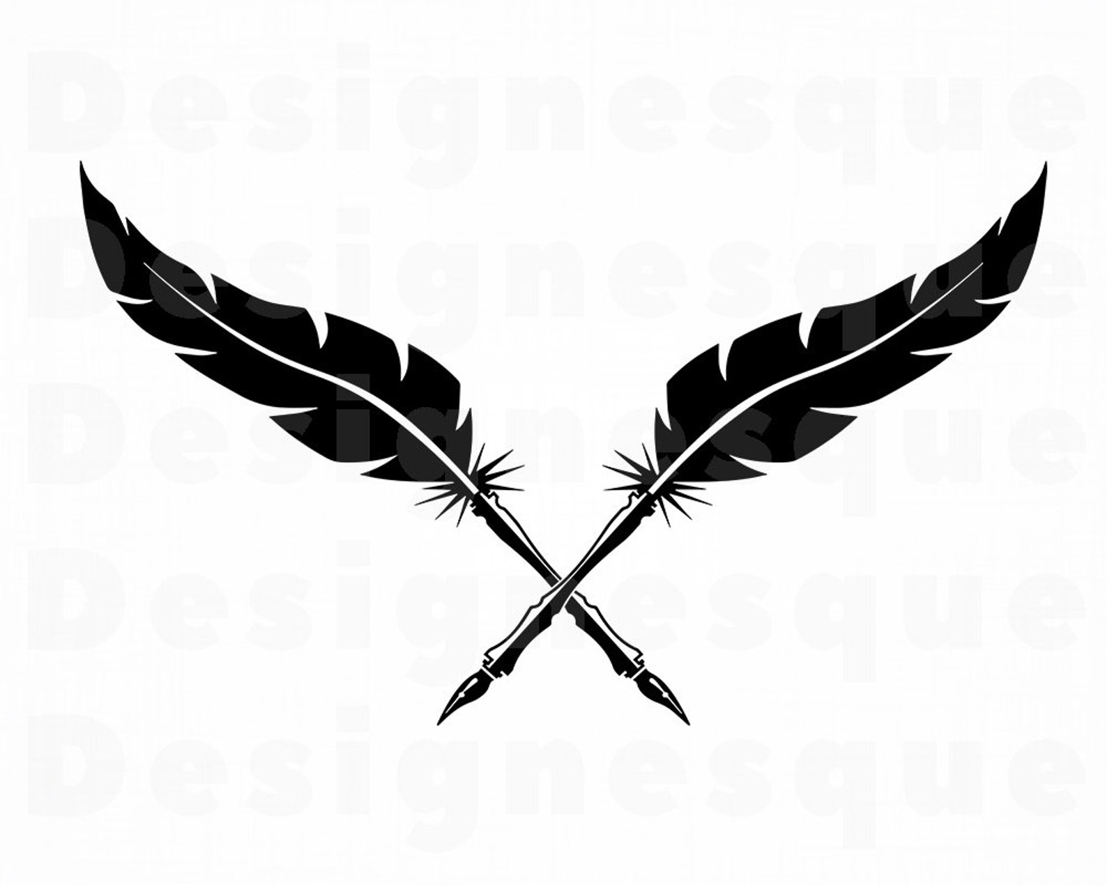 Quill 2 SVG Quill Pen Svg Feather Svg Writing Svg Quill Etsy