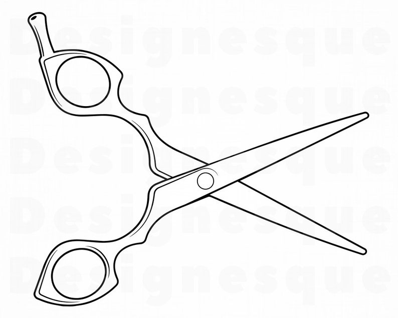 Barber Scissors Outline SVG Barber SVG Barber Scissors Etsy