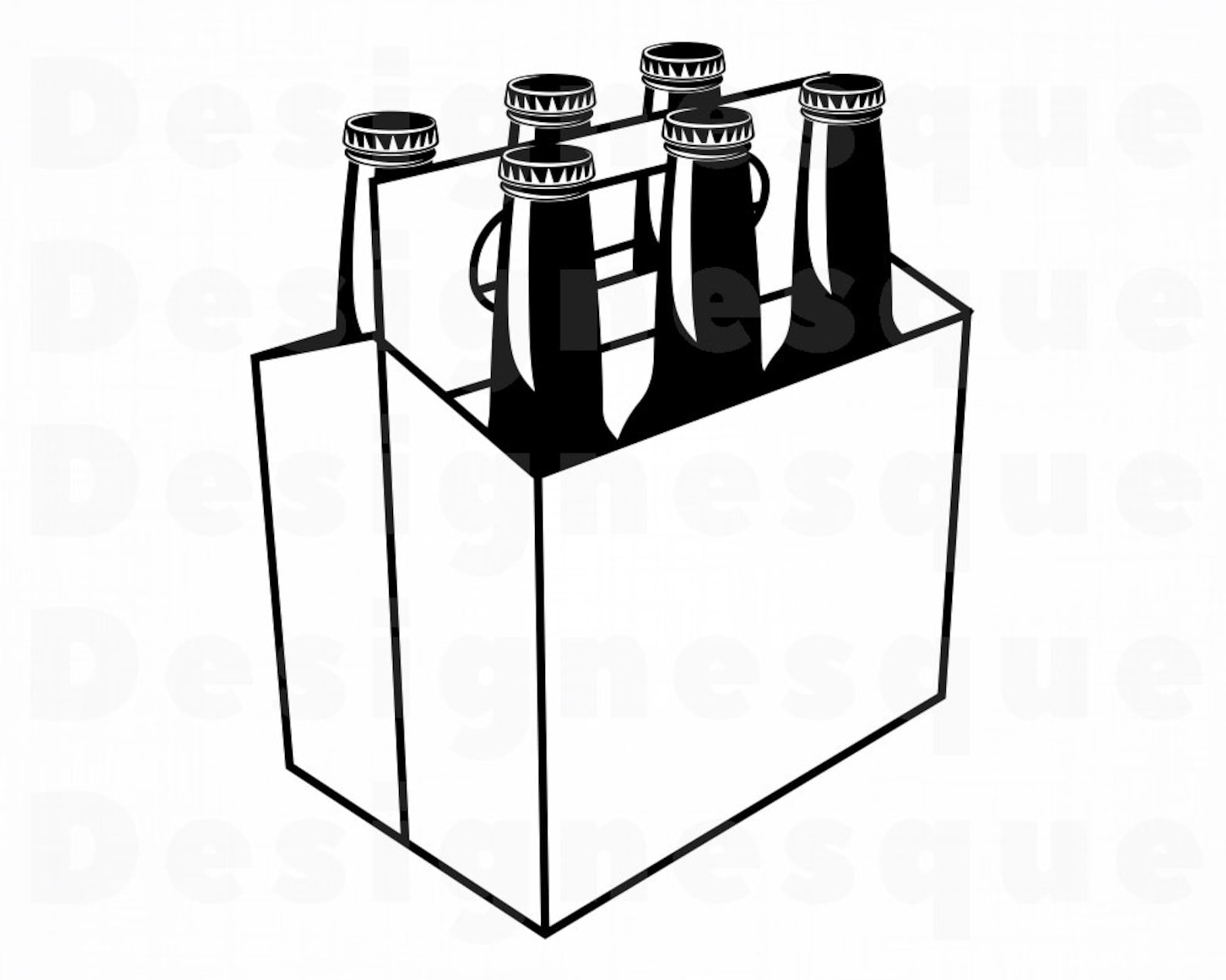 6 Pack Of Beer SVG Beer Svg Beer Clipart Beer Files for Etsy
