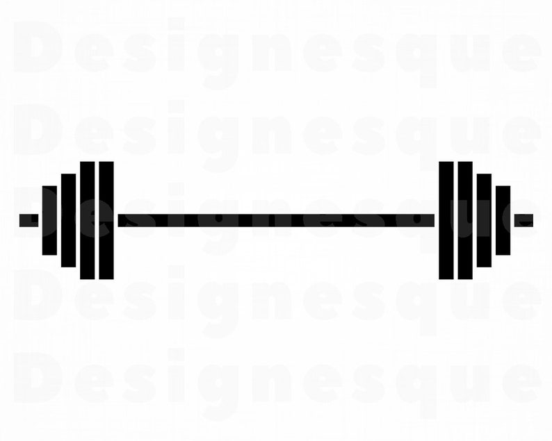Barbell SVG Weights SVG Bodybuilding Svg Barbell Clipart Etsy