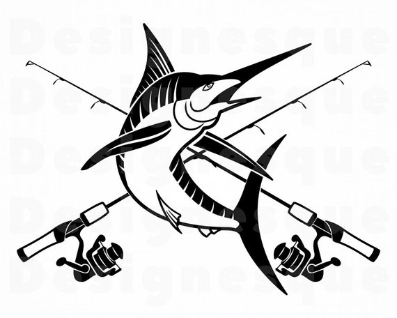 Download Marlin Fishing 2 Svg Fishing Logo Svg Fish Svg Fishing Etsy