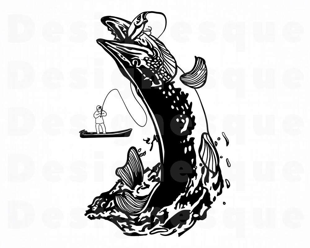 Щука векторный рисунок