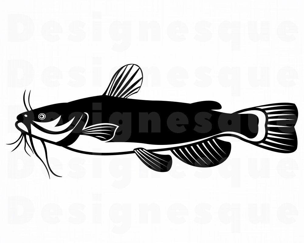 Download Catfish Svg Fishing Svg Fish Svg Catfish Clipart Catfish Etsy