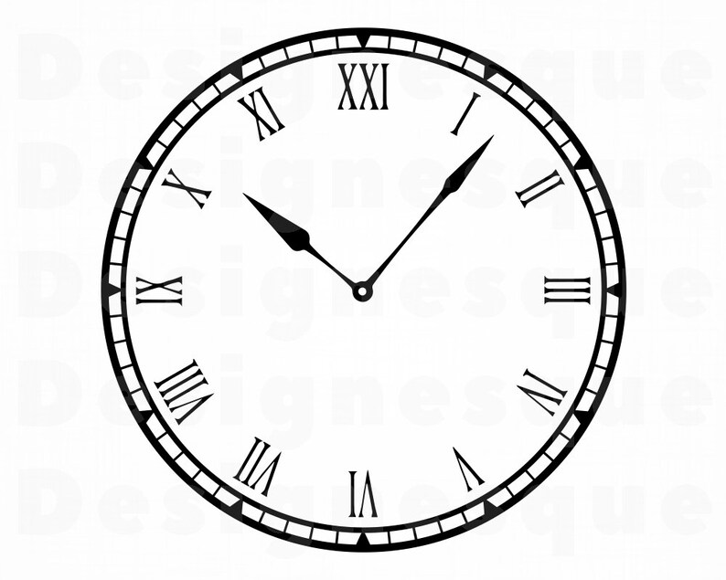 Roman Numeral Clock SVG Clock SVG Watch SVG Time Svg Clock | Etsy