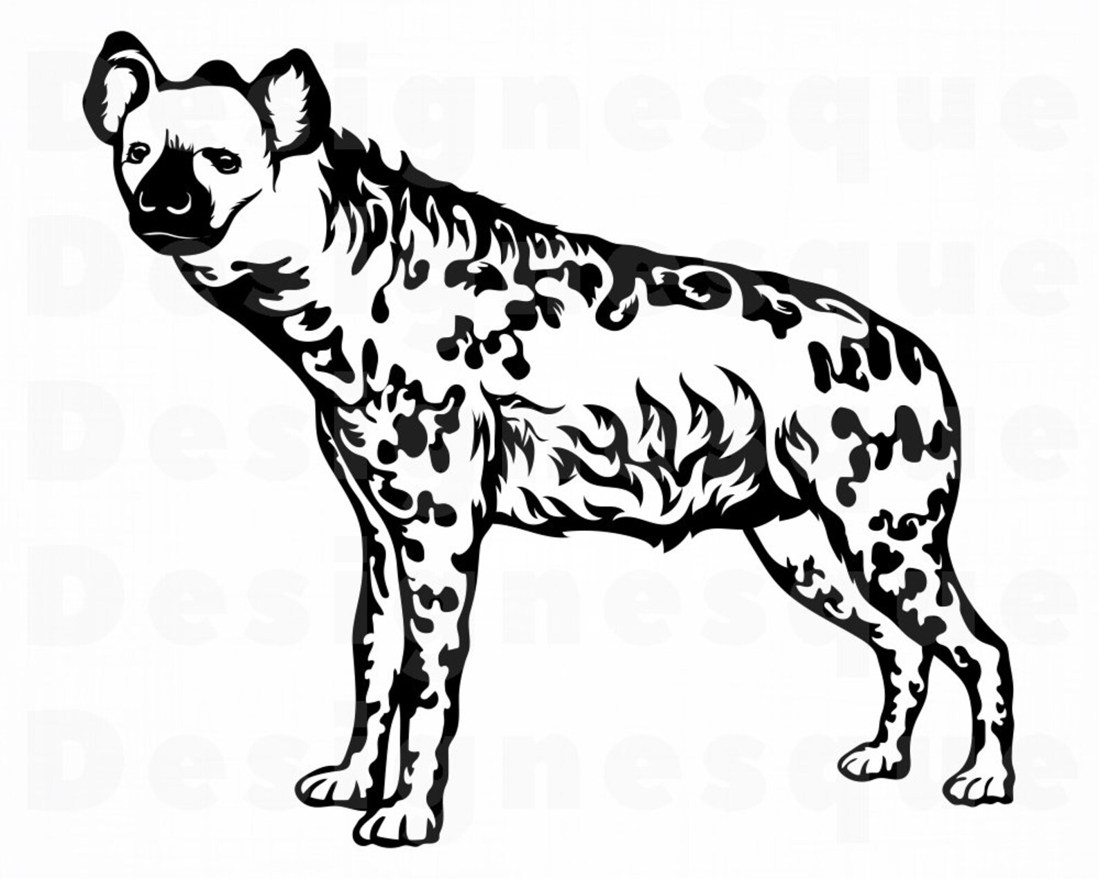 Hyena SVG Safari Animals Svg Hyena Clipart Hyena Files for | Etsy