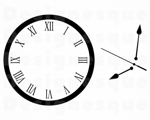 Download Adjustable Clock SVG Clock Face Svg Clock Arrows Svg Time | Etsy