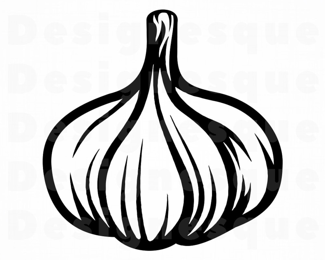 Garlic SVG Garlic Clipart Garlic Files for Cricut Garlic Etsy