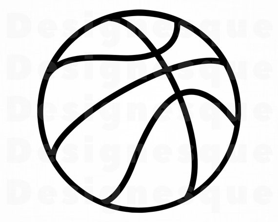 Download Basketball Outline 4 Svg Basketball Svg Basketball Clipart Etsy