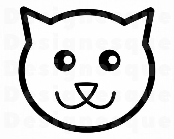 Free Free 128 Outline Cat Face Svg Free SVG PNG EPS DXF File