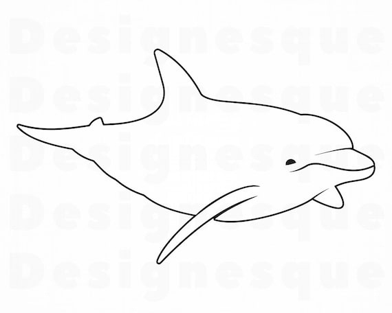 Download Dolphin Outline 3 Svg Dolphin Svg Dolphin Clipart Dolphin Etsy