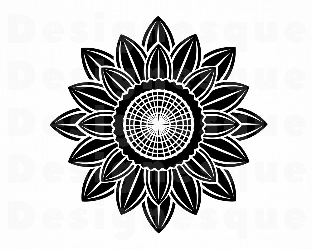 Download Sunflower SVG Sunflower Clipart Sunflower Files for Cricut ...