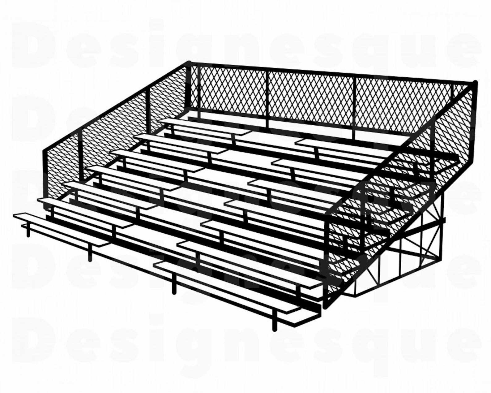 Bleachers SVG Sport Svg Stadium Svg Bleachers Clipart Etsy