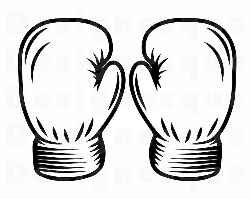 Download Boxing Gloves Outline 4 SVG Boxing Svg Boxing Gloves | Etsy