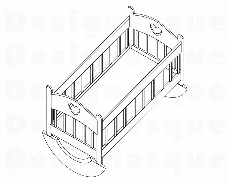 Download Baby Crib Outline SVG Baby Crib SVG Baby Crib Clipart Baby ...
