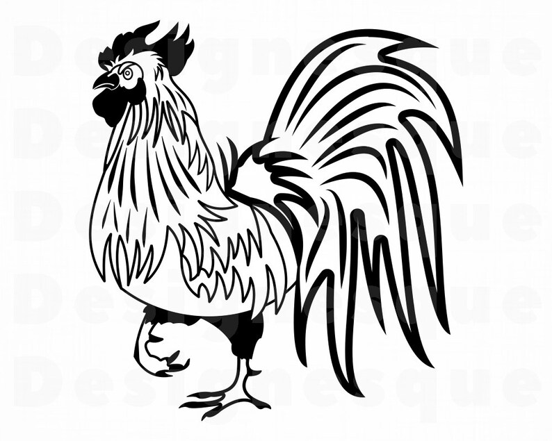 Rooster 3 SVG Rooster Svg Rooster Clipart Rooster Files | Etsy