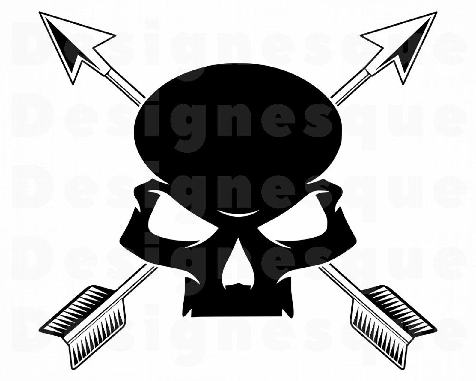 Arrow Skull Logo SVG Arrow Svg Archery Svg Arrow Clipart | Etsy