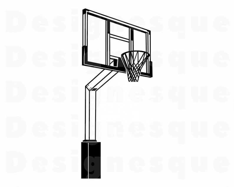 Basketball Hoop SVG Basketball Backboard SVG Basketball Etsy