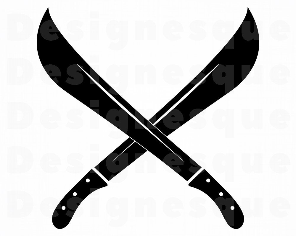 Sword Svg Machete Clipart Machete Logo SVG Dxf Cut Files For Silhouette