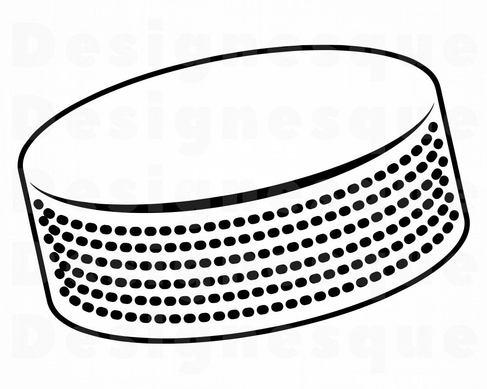 Hockey Puck Outline 2 SVG Hockey Puck Svg Hockey Svg Etsy