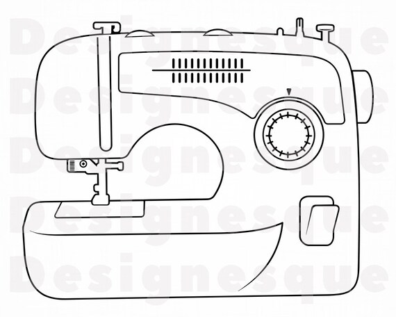 Sewing Machine Outline SVG Sewing Machine Svg Sewing | Etsy