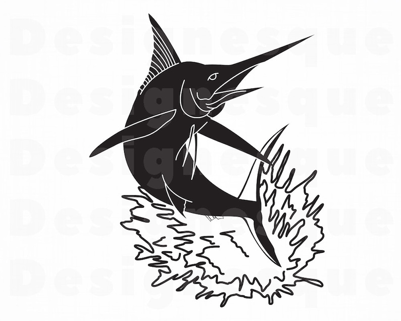 Download Marlin 5 SVG Fishing Svg Fish Svg Marlin Clipart Marlin | Etsy