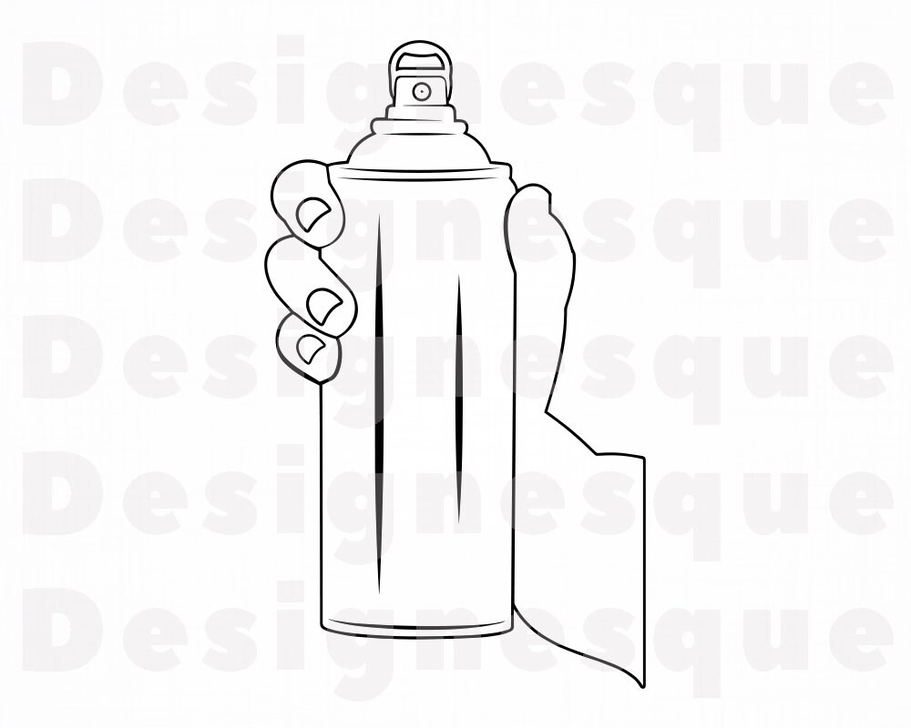 Spray Can Outline SVG Spray Can SVG Deodorant Hairspray Etsy