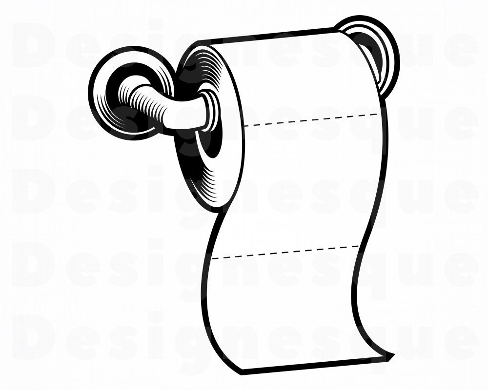Toilet Paper SVG Bathroom Svg Toilet Paper Clipart Toilet Etsy