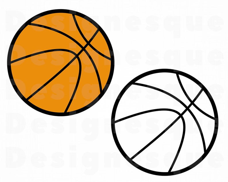 Download Basketball Outline SVG Basketball Clipart Basketball Files ...