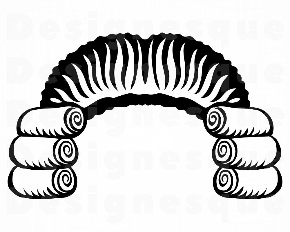 Powdered Wig SVG 18th Century Wig SVG Wig Svg Wig Clipart Etsy