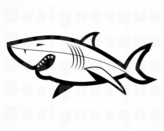 Download Shark SVG Great White Shark Svg Shark Clipart Shark Files ...