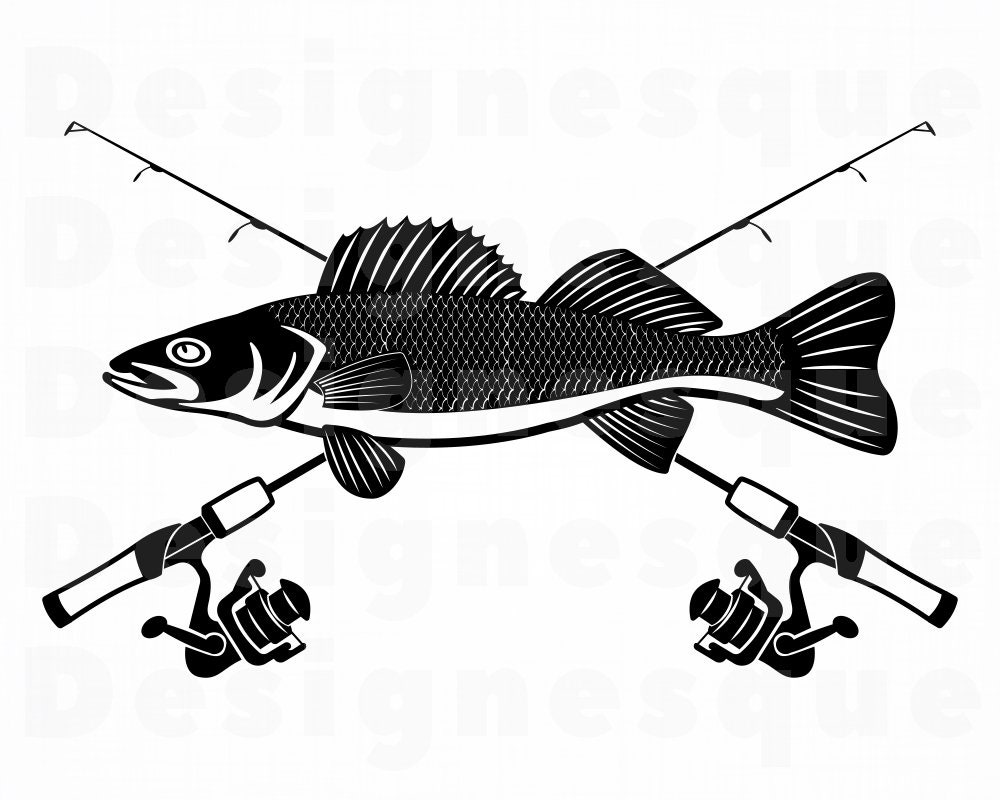 Download Walleye Fishing Svg Fishing Logo Svg Fish Svg Fishing Etsy