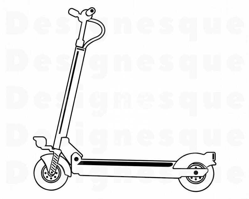 Kick Scooter Outline 3 SVG Kick Scooter SVG Scooter Svg | Etsy
