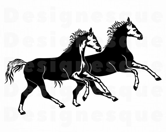 Download Running Horses Svg Wild Horses Svg Horse Svg Mustang Horses Etsy PSD Mockup Templates