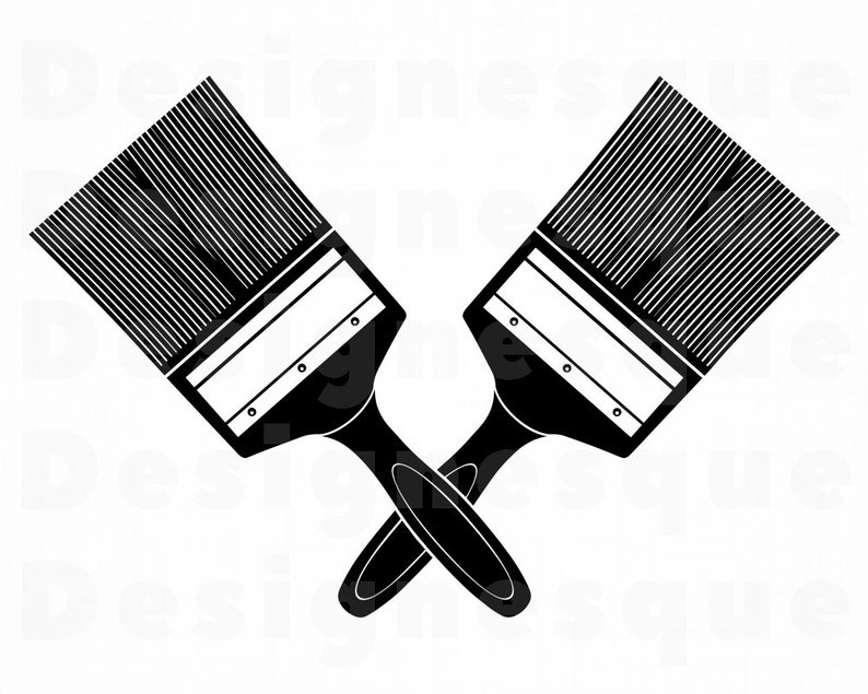 Paint Brush Logo 3 SVG Paint Brush SVG Brush Svg Painting Etsy